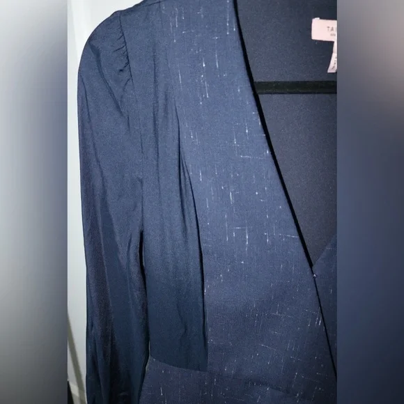 Rebecca Taylor Navy Cross Hatch Dress- Size 12 - Picture 9 of 11